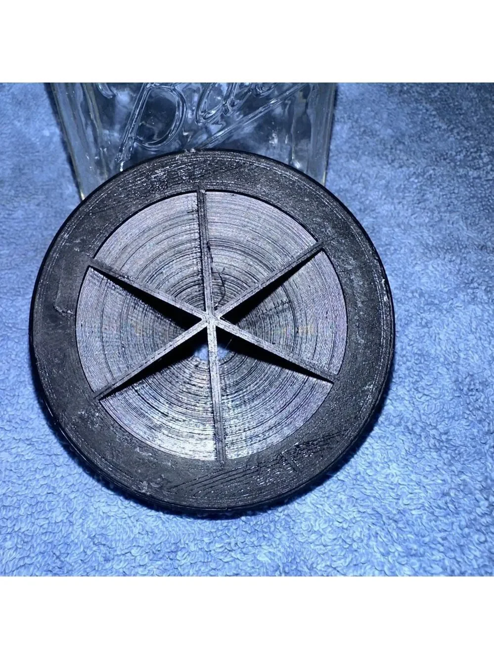 3D Printed Fruit Fly Mason Jar Trap Black Lid And Jar Complete Set